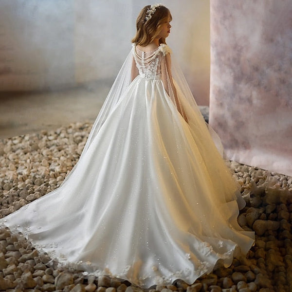 Girl Girls' Formal Flower Communion First Dress FashionChic