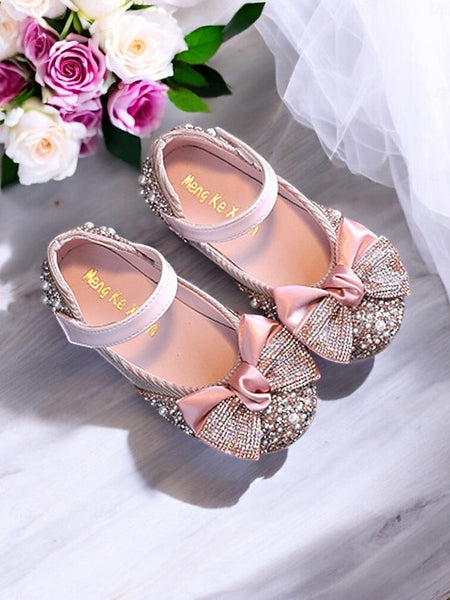 Jane – Girls' Mary Shoes Bow Sparkly Glitter Rhinestone FashionChic