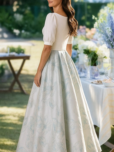 A-Line Floor Length Prom Dress Party Dress Cocktail Dress Mother FashionChic
