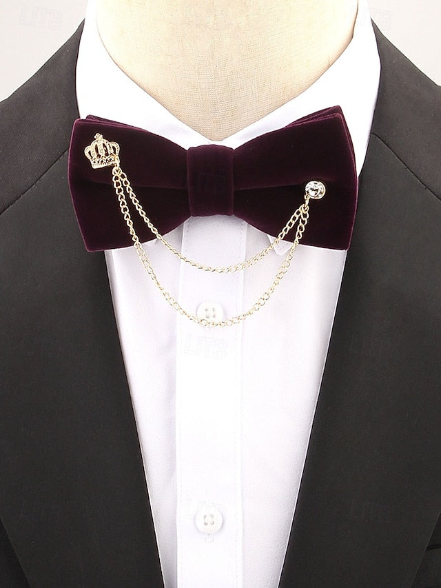 Velvet Crown and Detail with Bow Men's Chain – Tie FashionChic