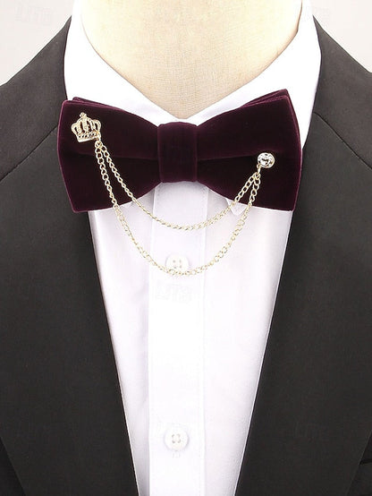 Velvet Crown and Detail with Bow Men's Chain – Tie FashionChic