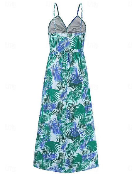Women's Casual Dress Swing Dress Slip Dress Floral Leaf