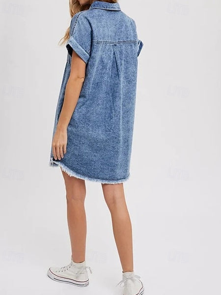 Women's Mini Dress Denim Dress Casual Dress Summer Dress