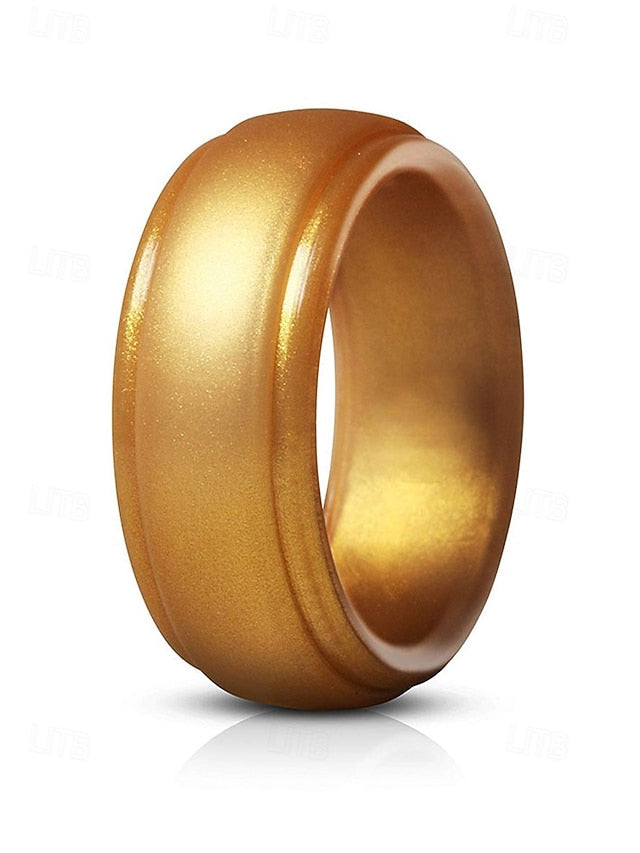 Ring Matte Black Comfortable Silicone Durable for Men – FashionChic