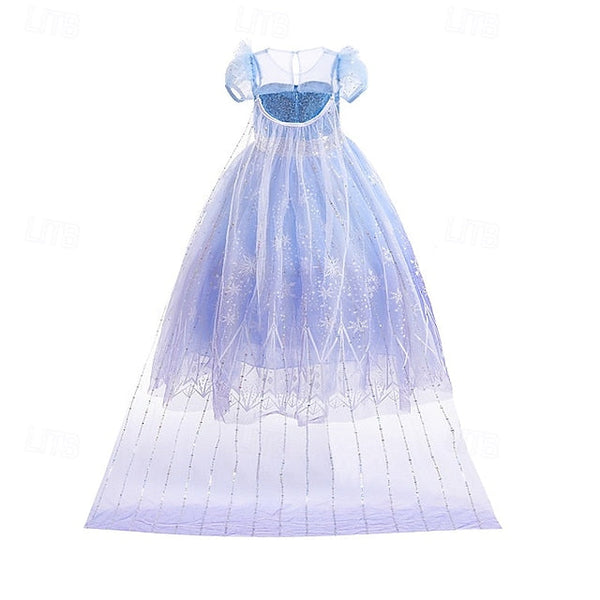 Theme Princess Party Elsa Girl Fairytale Flower Frozen Dress FashionChic
