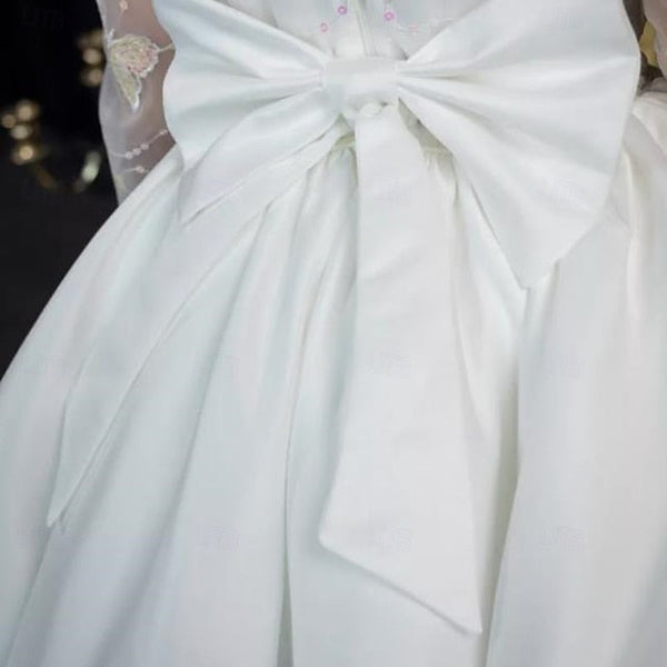 Girls' First Communion Girl Kids Dress Flower Party FashionChic