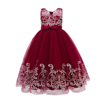Kids Christening Wedding Girls' Flower Dress Sleeveless FashionChic