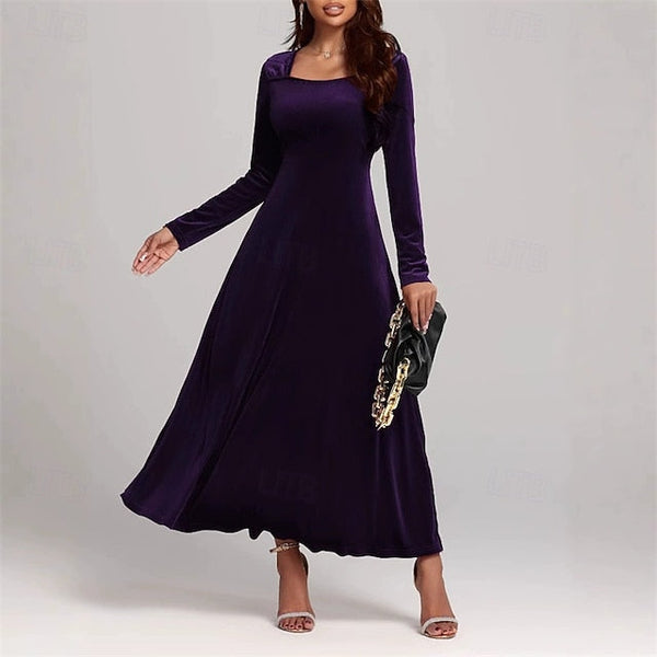 Women's Midi Dress Christmas Dress Velvet Dress Cocktail FashionChic