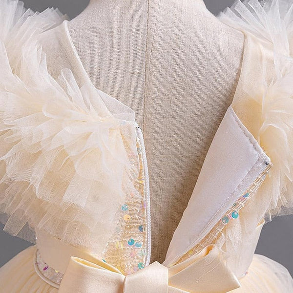 Kids Sleeveless Dress Flower Party Girl Girls' Sequin FashionChic