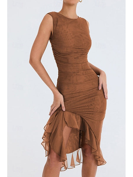 Women's Midi Dress Graduation Dress Cocktail Dress Wedding FashionChic