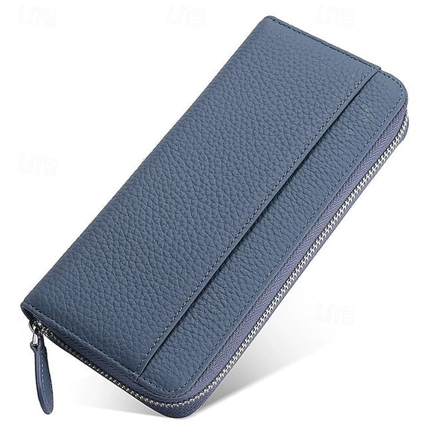 Cowhide Wallet Card Credit Leather Women's Holder FashionChic