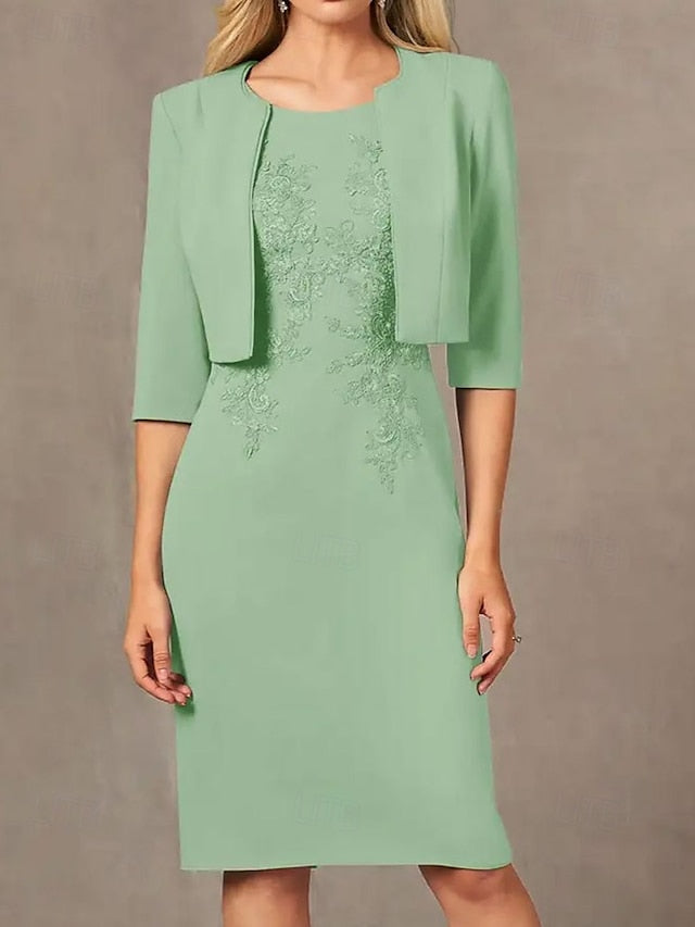 Beach Sheath / the Dress Column Suit Mother of Wedding Piece Two FashionChic