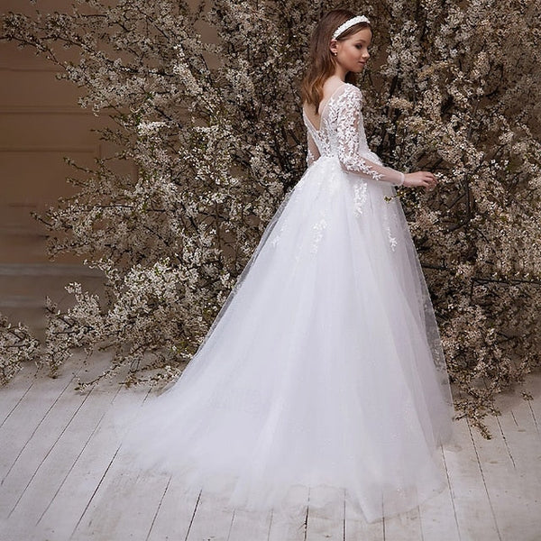 Girls' Formal Flower First Dress Girl Princess FashionChic