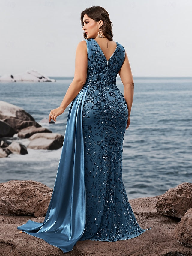 Gown Long / Trumpet Mermaid Formal Wear Dress Evening Sparkle FashionChic