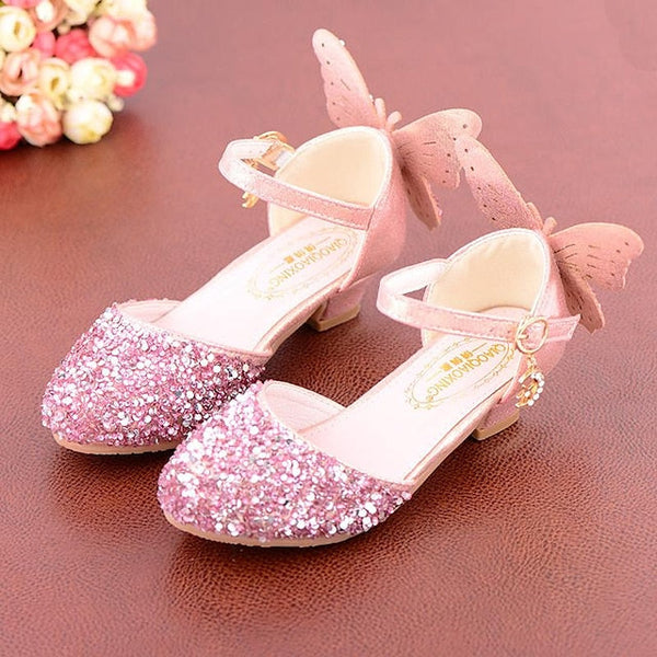 Ballet Sparkling – Girls' Butterfly-Embellished Flats FashionChic