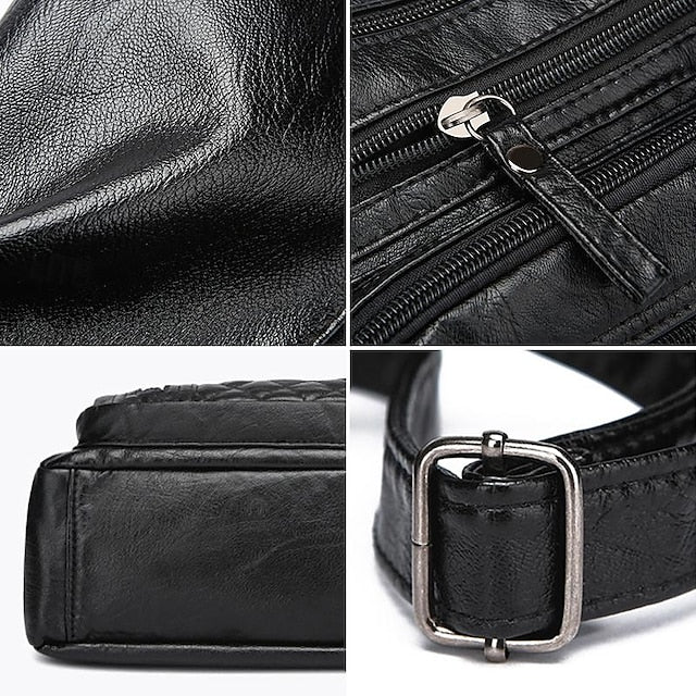 Leather Multiple Women's with Bag Quilted Crossbody Faux FashionChic
