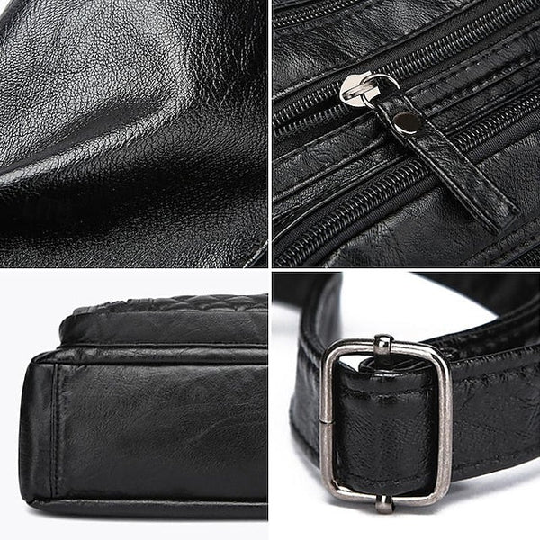 Bag Women's Faux Multiple Leather with Quilted Crossbody FashionChic