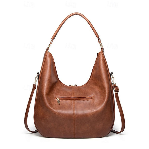 Set Women's Leather Bag Hobo with Matching Wallet Faux FashionChic