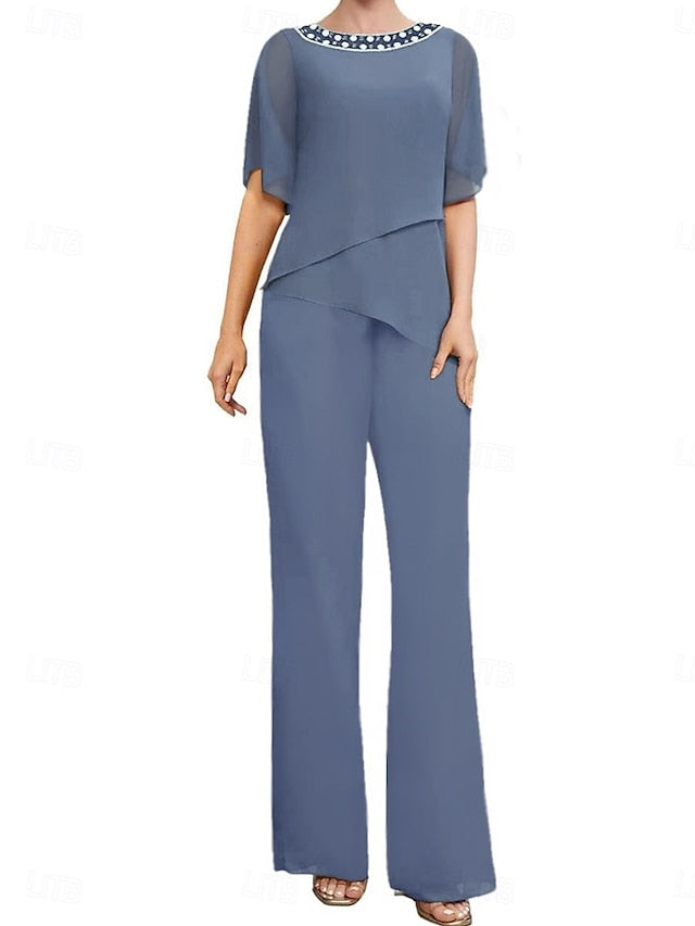 Guest Simple Elegant the Wedding Dress Pantsuit Mother of Bride FashionChic