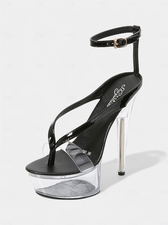 Heel Clear Platform Nightclub – Sandals Lavender Sexy FashionChic