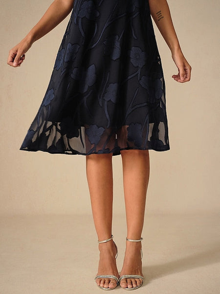 Women's Knee Length Dress Chiffon Dress Elegant Casual FashionChic
