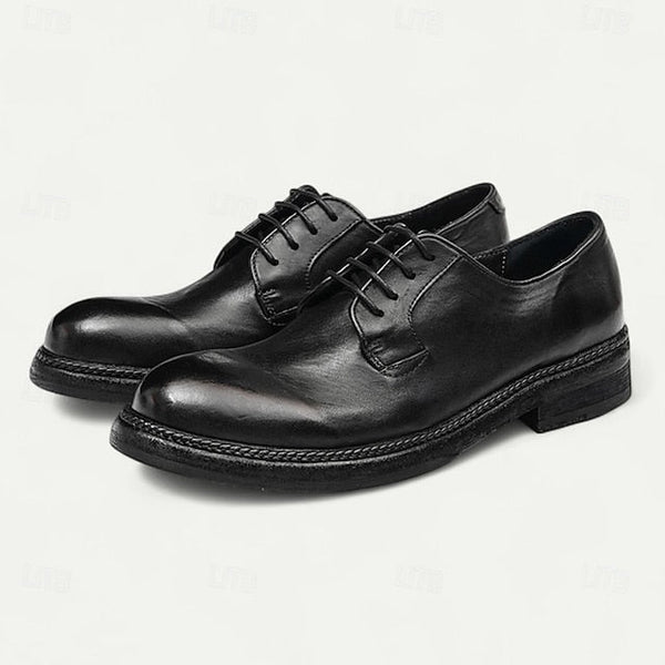 Shoes Welt Derby with Goodyear Leather Tan and Men's Clean FashionChic