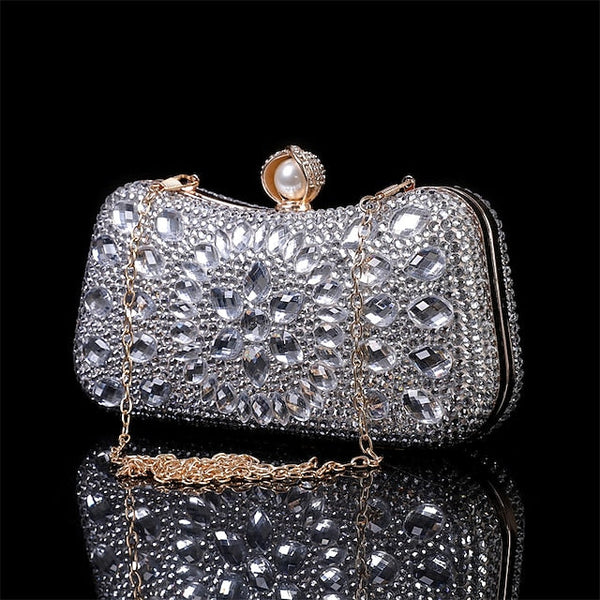 Multicolor Crystal Luxury Clutch – Women's Evening FashionChic
