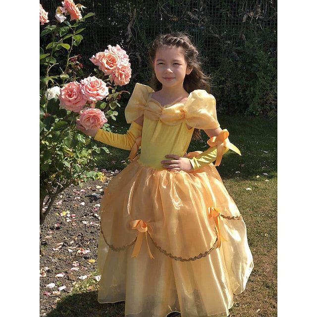 Princess Flower Girl's Gloves with Off Dress Belle FashionChic