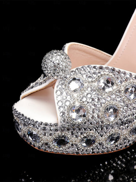 Crystal-Embellished Platform with Women's Sandals Glamorous FashionChic