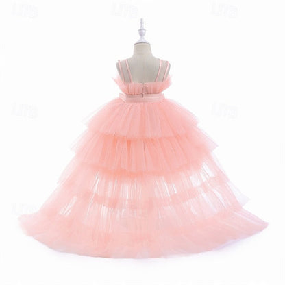 Girls' Dress Color Sleeveless Kids Performance Solid Party FashionChic