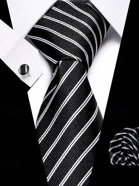 and Square Checkered Men's Pocket Purple Silk Tie – Set FashionChic