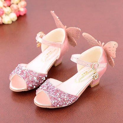 Butterfly Shoes Glittery Girls' �?Sparkly Princess FashionChic