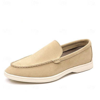 Loafers Men's Slip-On Blue Faux Light – Breathable Casual FashionChic