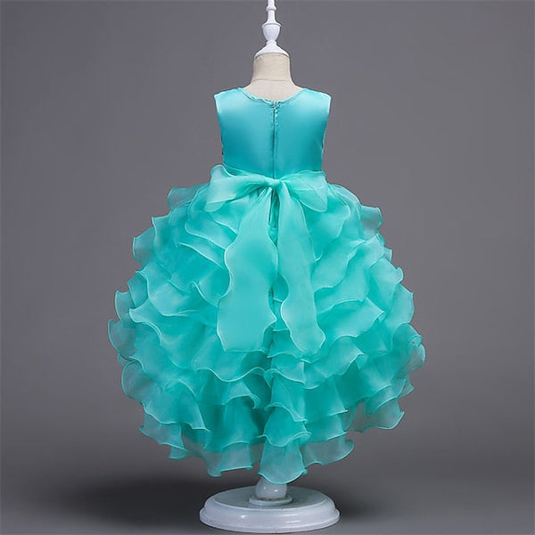 Girls' Floral Summer Party Ruffle Kids 4-13 Dress Wedding FashionChic