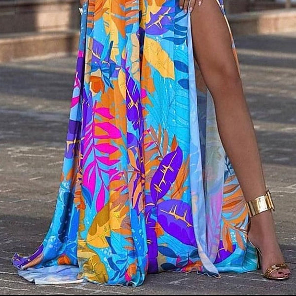Women's Casual Dress Swing Dress Long Dress Maxi Dress Blue FashionChic