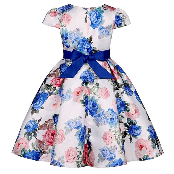 Kids Flower Dress Short Party Sleeve Floral Girls' FashionChic