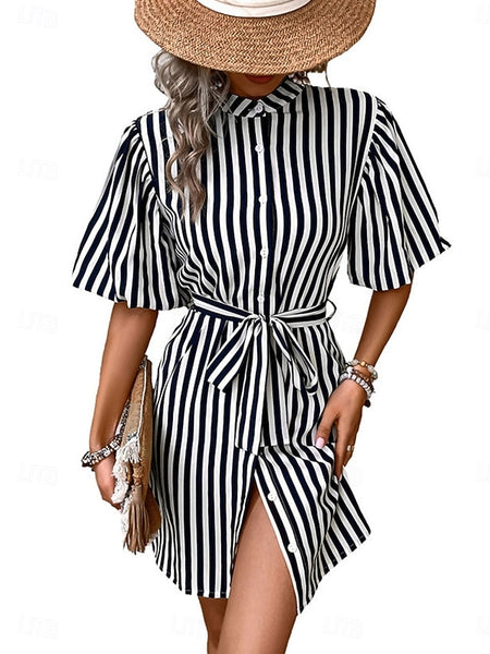 Women's Mini Dress Shirt Dress Casual Dress A Line Dress
