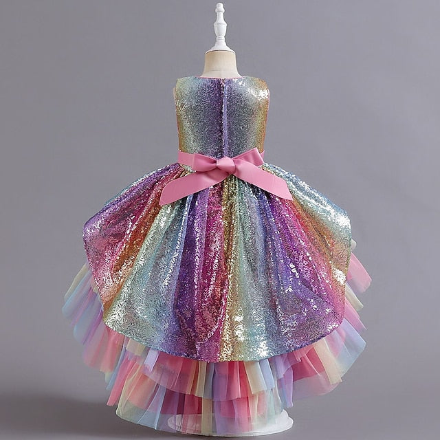 Party Girls' Kids Sleeveless Sequin Dress Wedding colour FashionChic