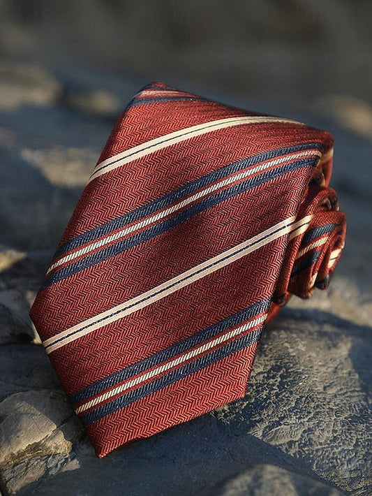and Tie Paisley Silk Classic Men's Necktie Striped FashionChic