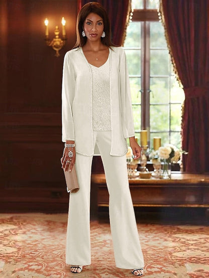 Wedding 3 Formal Beach Pantsuit Piece the Mother Bride of FashionChic