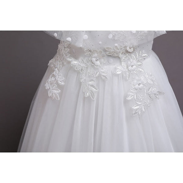 Color Kids Flower Girls' Girl Solid Party Dress FashionChic