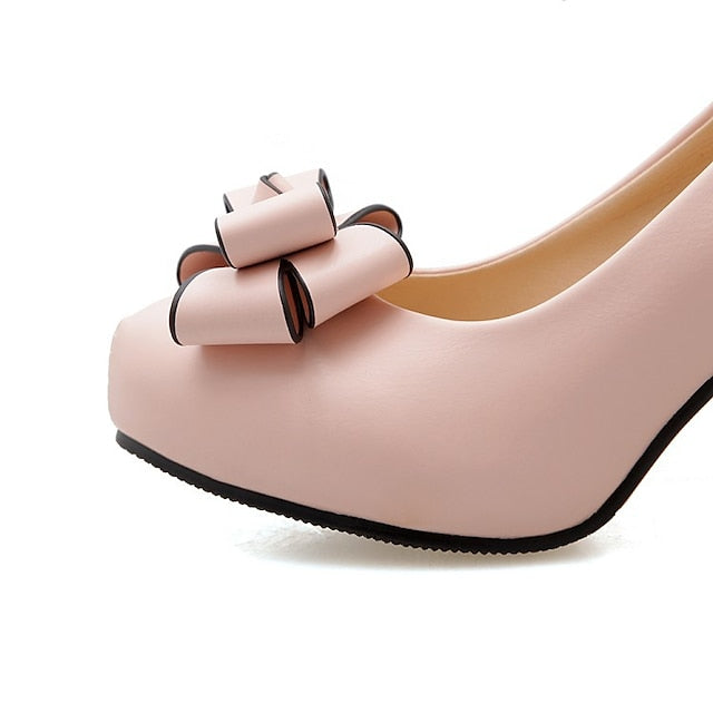 Cosplay Daily Shoes Lolita PU Girls' Heels Heel Dress FashionChic