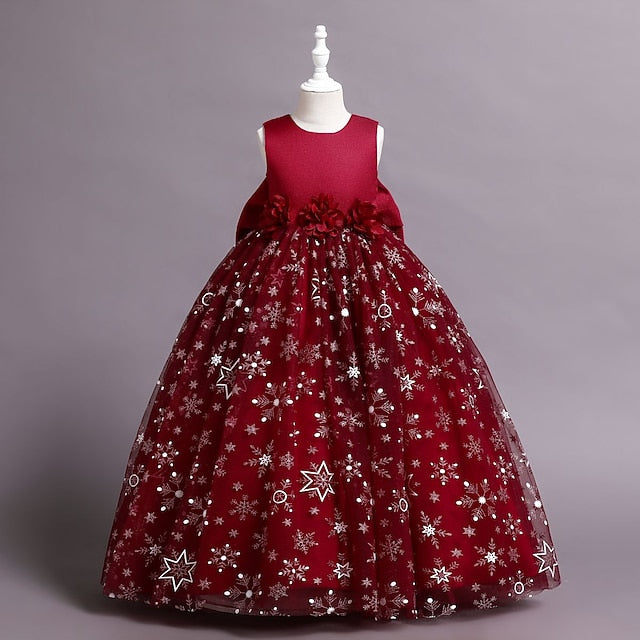 Dress Party Line Flower A Wedding Girls' Kids Little FashionChic