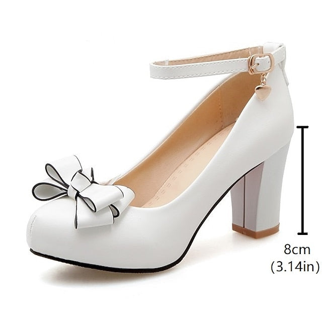 Cosplay Daily Shoes Lolita PU Girls' Heels Heel Dress FashionChic