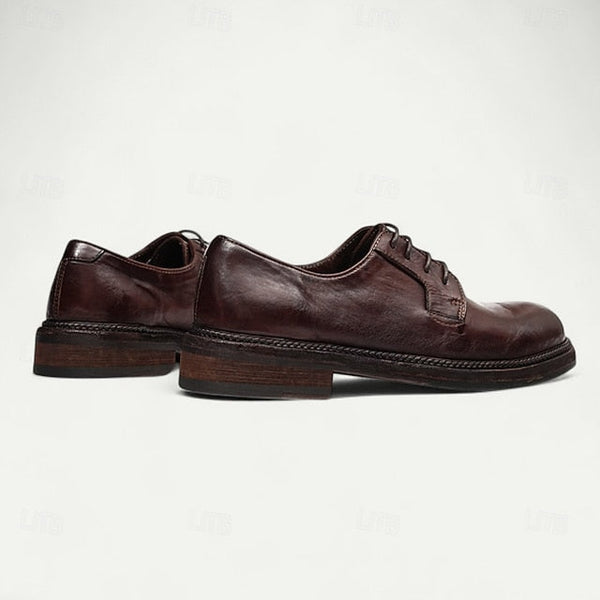 Shoes Welt Derby with Goodyear Leather Tan and Men's Clean FashionChic