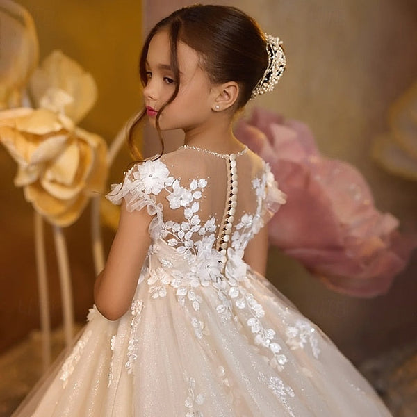 Flower Girl Dress First Girls' Kids Party Communion FashionChic