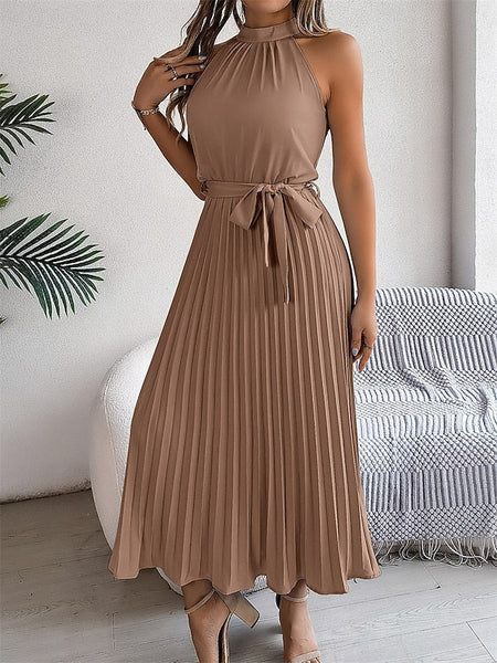 Women's Midi Dress Wrap Dress A Line Dress Pleated Dress FashionChic