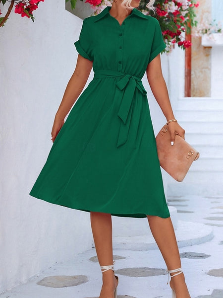 Women's Midi Dress Shirt Dress Casual Dress A Line Dress