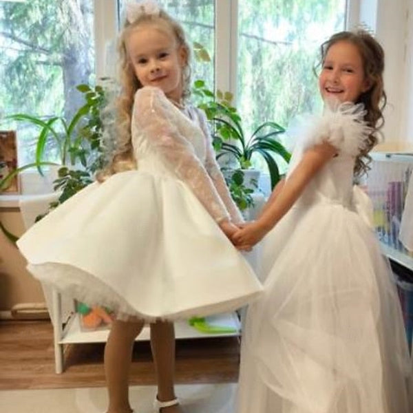 Girls' First Communion Girl Kids Dress Flower Party FashionChic