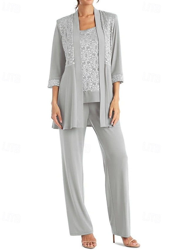 Piece of Mother Bride Elegant Pantsuit the Dress 3 FashionChic